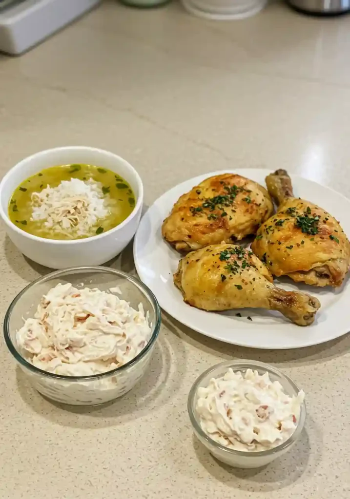 Três formas de usar dorso de frango: sopa, assado e recheio