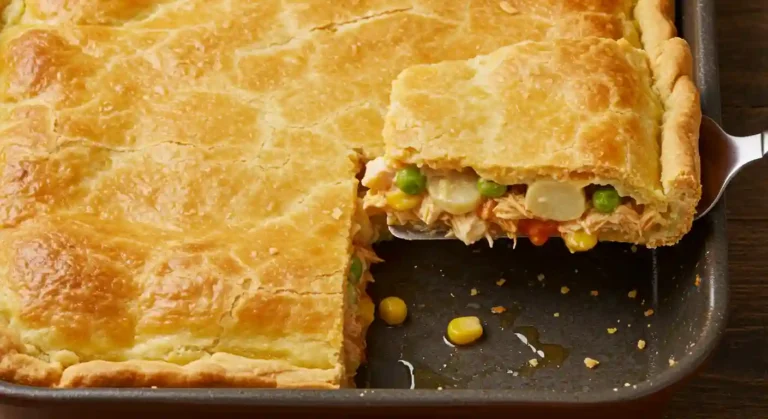 Torta de Frango Incrível servida em prato branco com interior cremoso e crocante por fora.